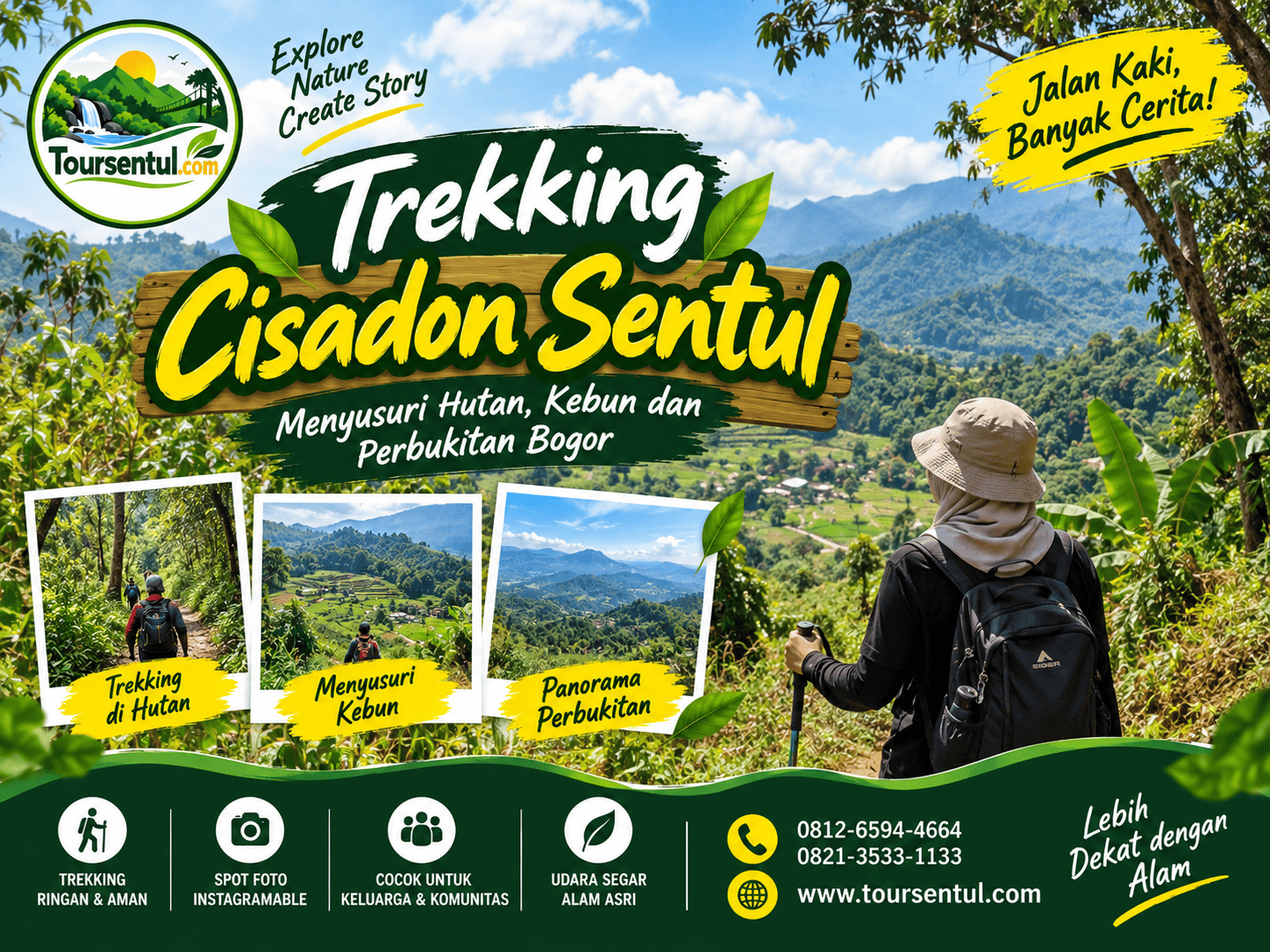 Trekking Cisadon Sentul: Menyusuri Hutan, Kebun dan Perbukitan Bogor