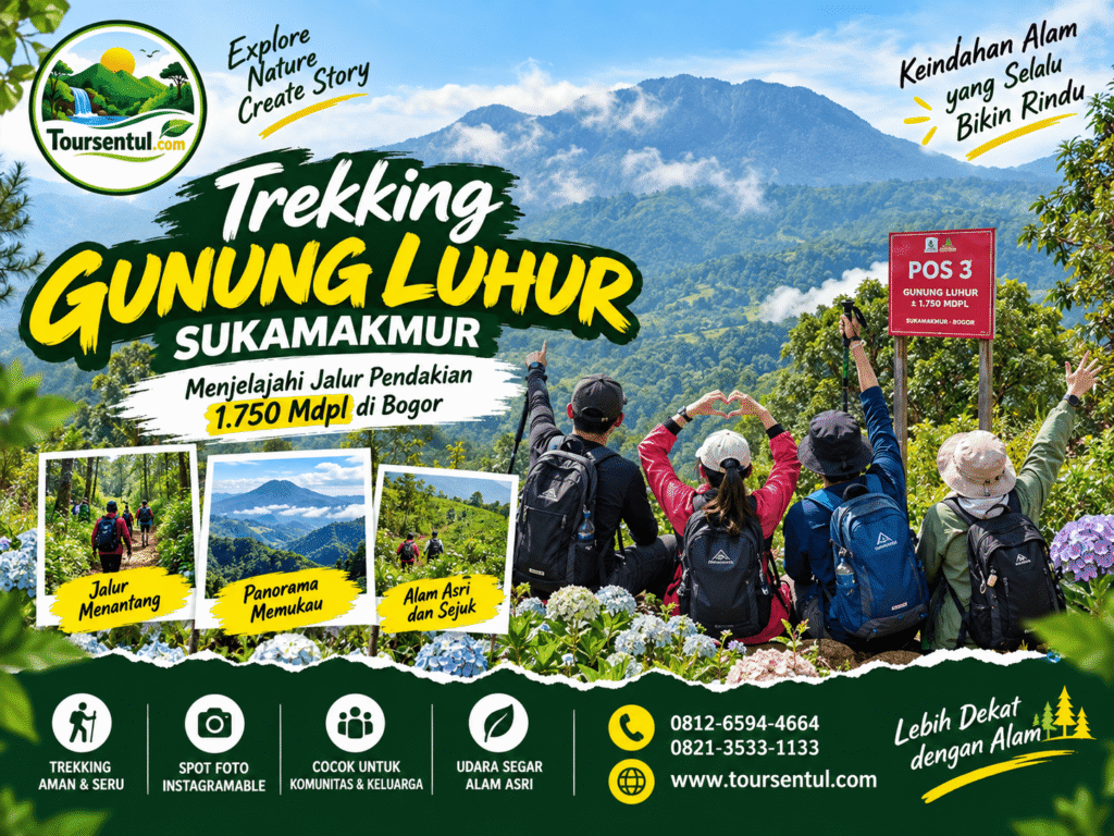 Trekking Gunung Luhur Sukomakmur bersama toursentul.com